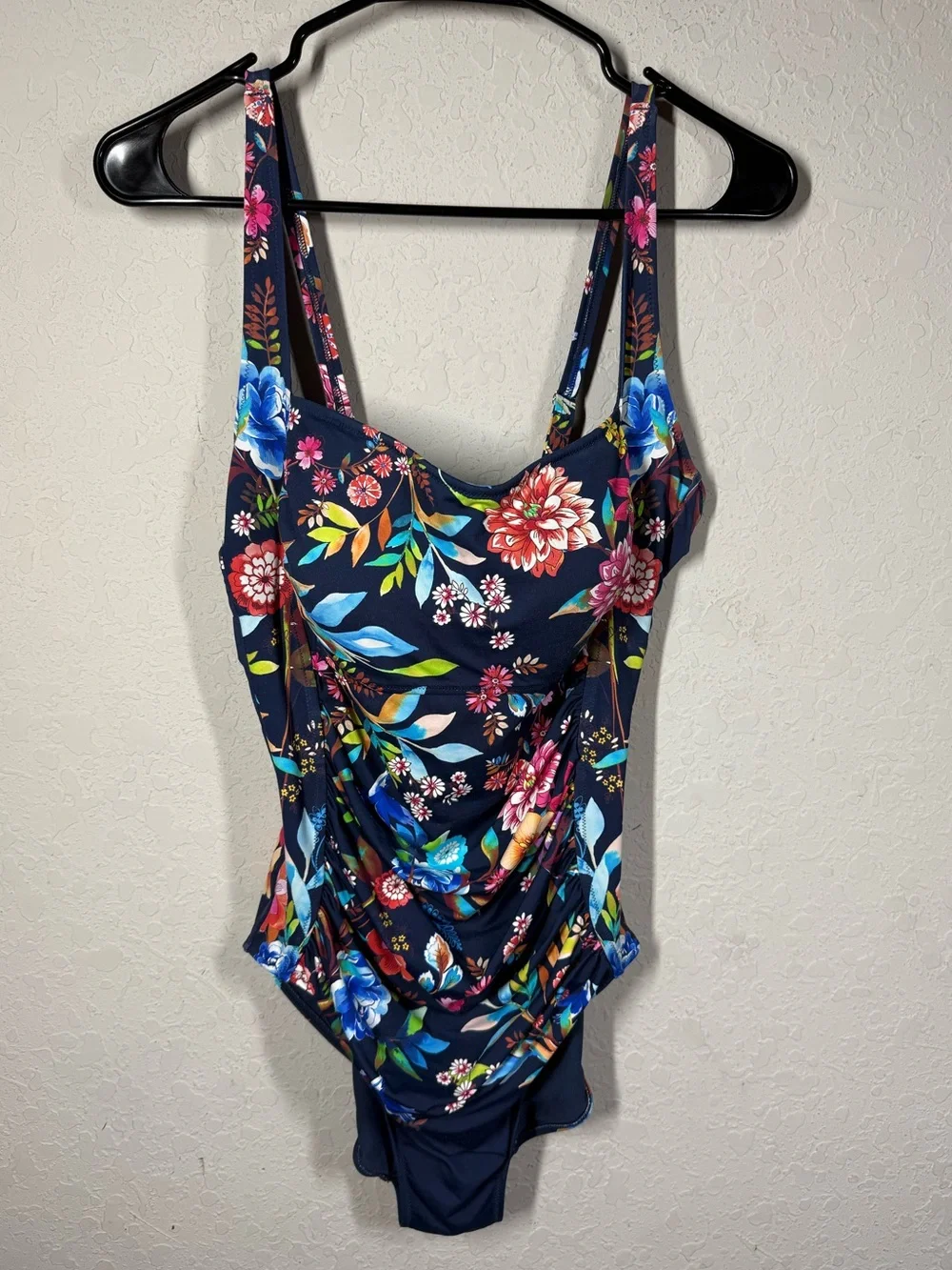 Johnny Was Ocean Dreamer Ruched One Piece Swimsuit Sz XL